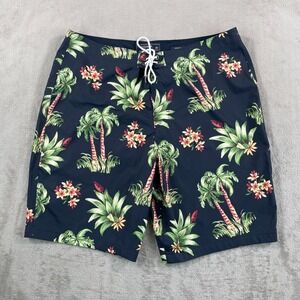 Abercrombie Fitch Board Swim Trunks Shorts‎ Men 36 Floral Lined Pool Beach Vacca